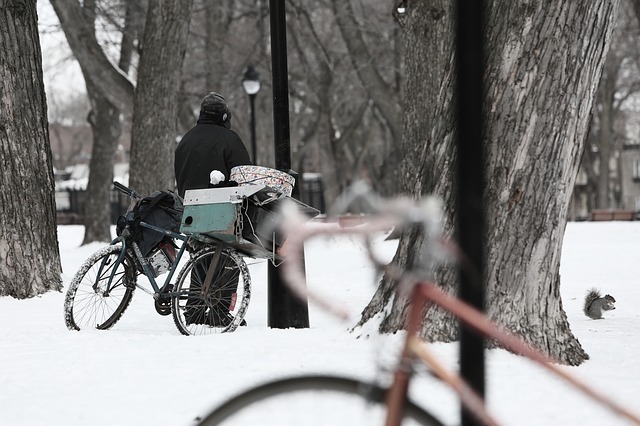 Du vélo sur neige au Parc d’Oka