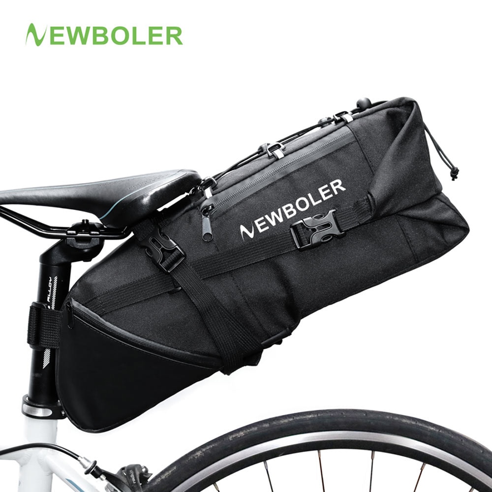 NEWBOLER – Sac de vélo étanche de grande capacité, sacoche arrière pliable pour VTT, coffre de route pour cyclisme, 13L